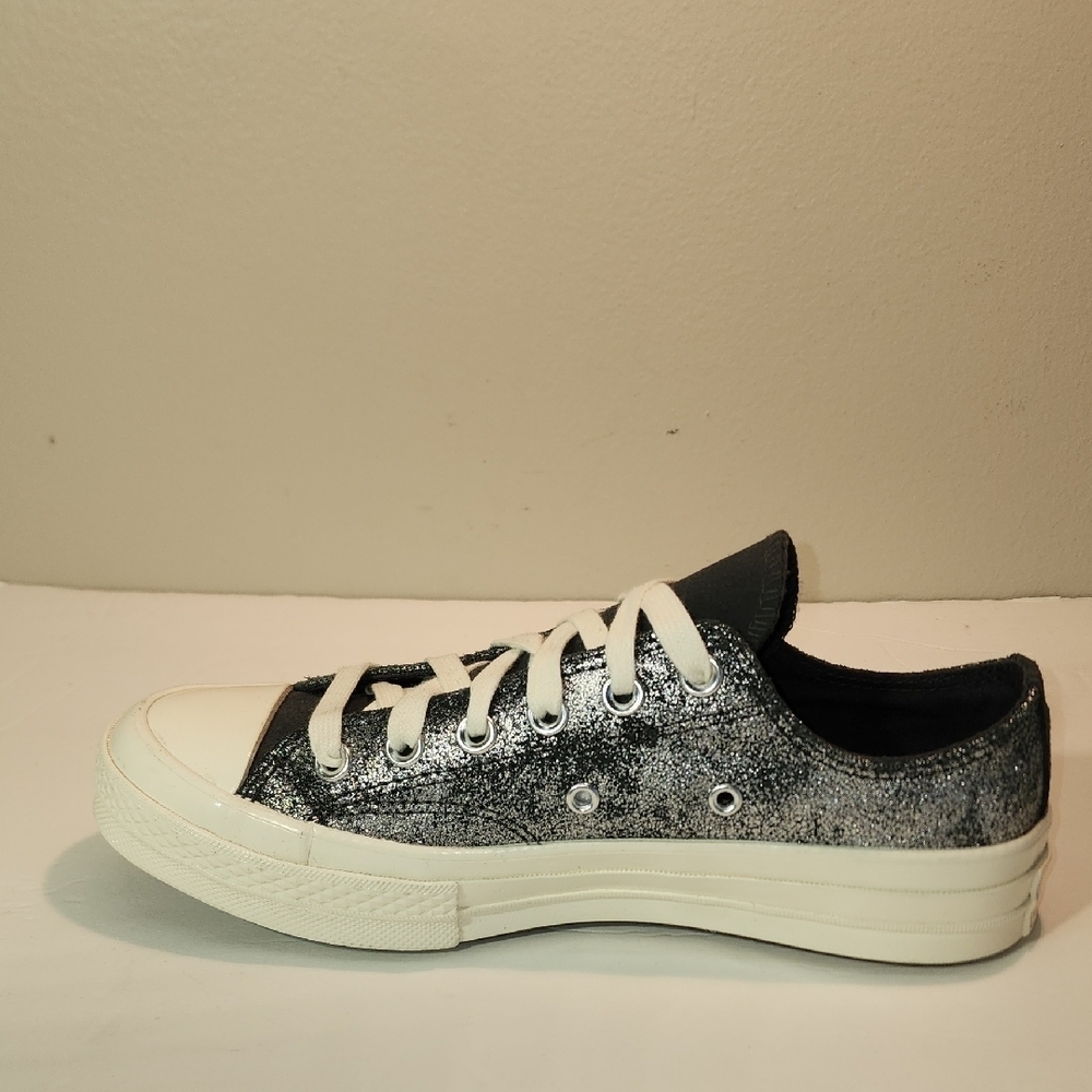 Converse Low-Top Sneakers in Black Speckle with Cream Sole W Size 8 M Size 6 Nwt - Picture 6 of 10